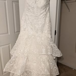 Oleg Cassini Plus Size 16 layered Wedding Gown